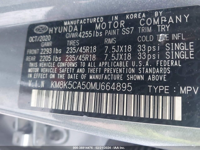 Hyundai Kona Ultimate 2021 KM8K5CA50MU664895 Image 9