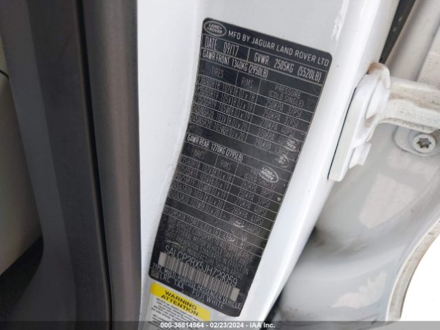 SALCP2RX5JH729059 Land Rover Discovery Sport Se