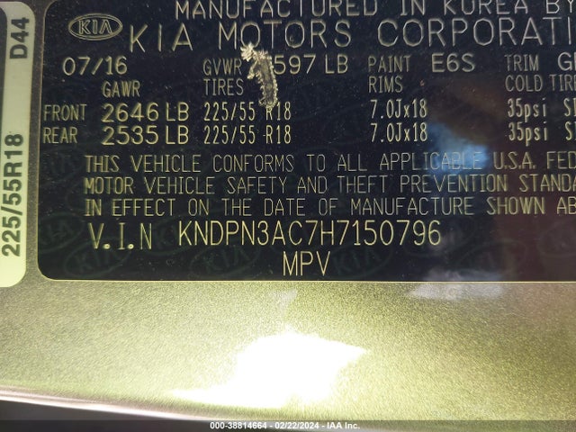 KIA Sportage Ex 2017 KNDPN3AC7H7150796 Image 9