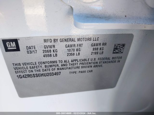 1G4ZR5SS6HU203497 Buick Lacrosse Premium