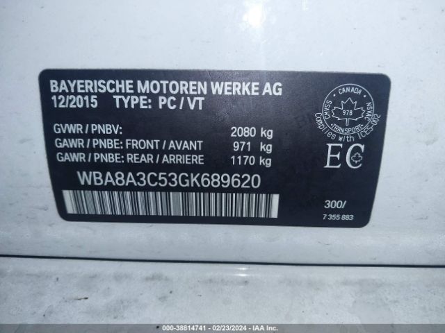 WBA8A3C53GK689620 BMW 320i Xdrive