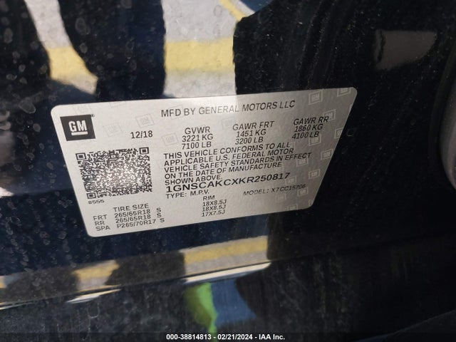 Chevrolet Tahoe Ls 2019 1GNSCAKCXKR250817 Image 9
