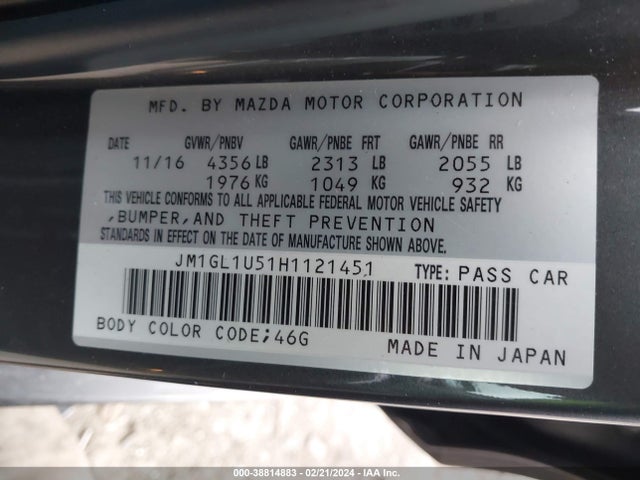 Mazda 6 2017 JM1GL1U51H1121451 Image 21