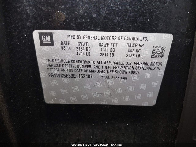 Chevrolet Impala Limited Ltz 2014 2G1WC5E33E1163487 Image 9