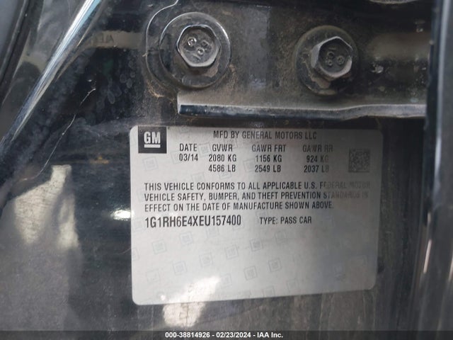 Chevrolet Volt 2014 1G1RH6E4XEU157400 Image 9