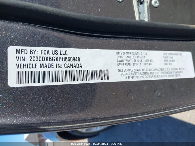 Dodge Charger Sxt 2023 2C3CDXBGXPH660948 Image 9
