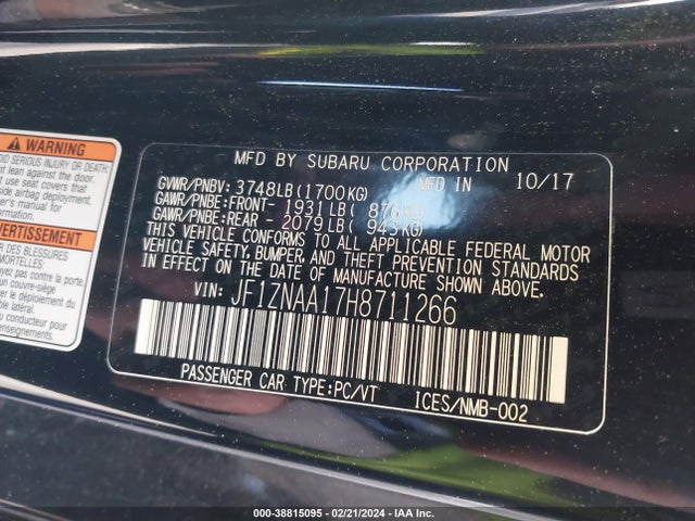 Toyota 86 2017 JF1ZNAA17H8711266 Image 9