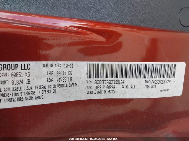 2012 FIAT 500 3C3CFFCR6CT199124 Photo 8