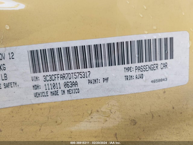 2013 FIAT 500 3C3CFFAR7DT575317 Photo 8