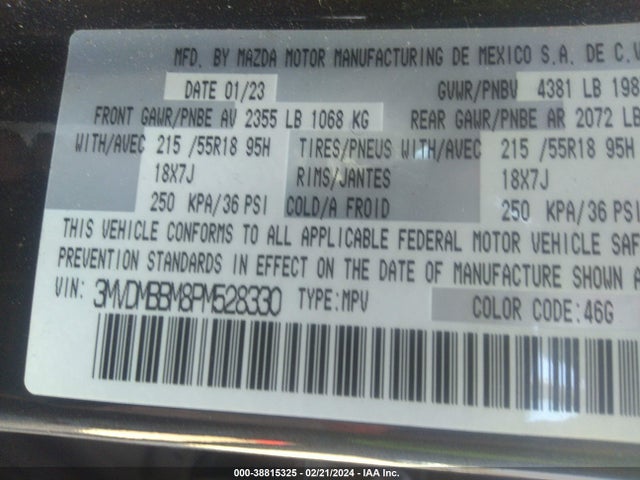 2023 MAZDA CX-30 2.5 S SELECT VIN: 3MVDMBBM8PM528330