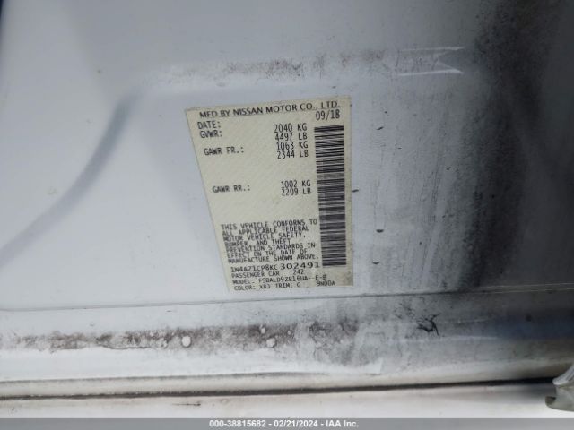 1N4AZ1CP8KC302491 Nissan LEAF SV