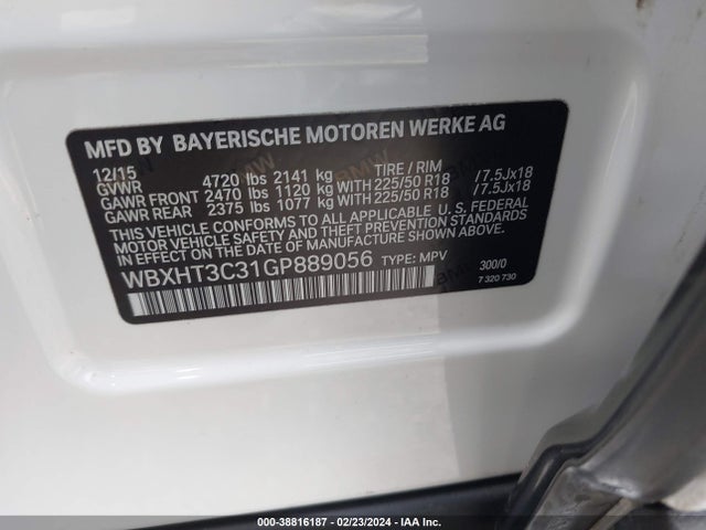 BMW X1 Xdrive28i 2016 WBXHT3C31GP889056 Image 9