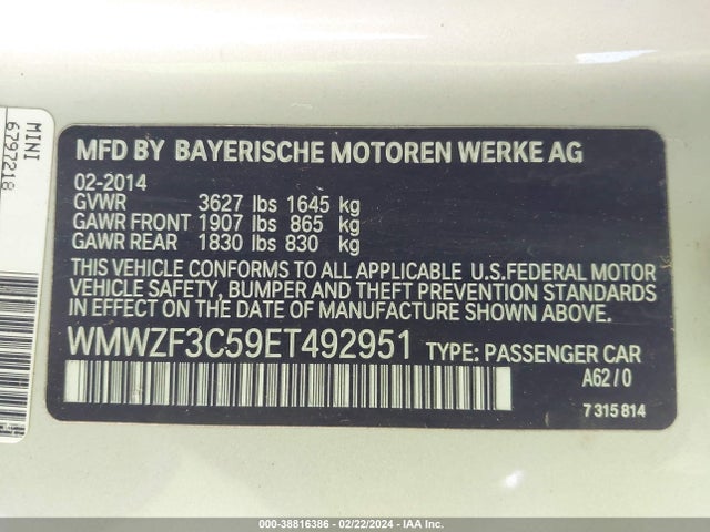 2014 MINI CLUBMAN WMWZF3C59ET492951 Photo 8