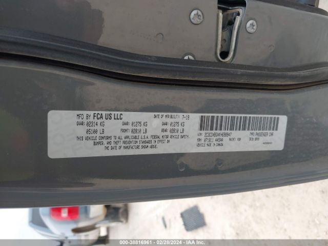 2C3CDXBGXKH698947 Dodge Charger Sxt Rwd