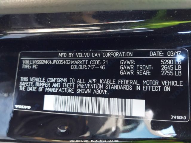 LVY992MK4JP005403 Volvo S90 T6 Momentum