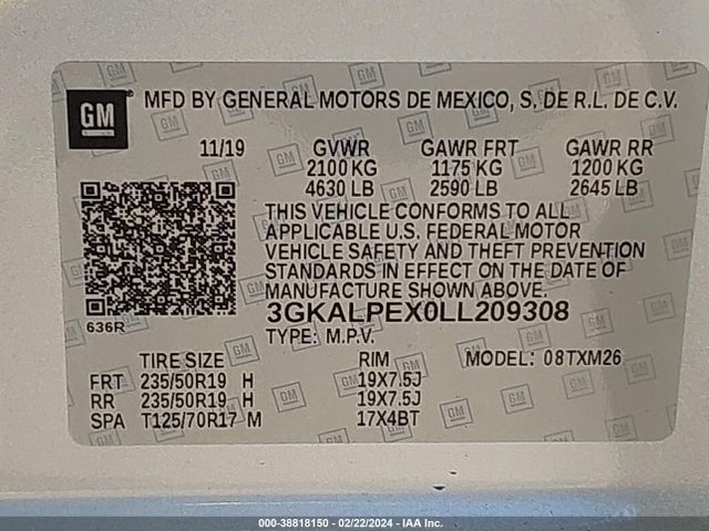 GMC Terrain Fwd Slt 2020 3GKALPEX0LL209308 Image 9