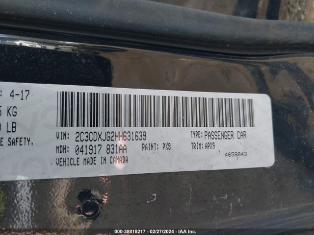 Dodge Charger Sxt Awd 2017 2C3CDXJG2HH631639 Image 9