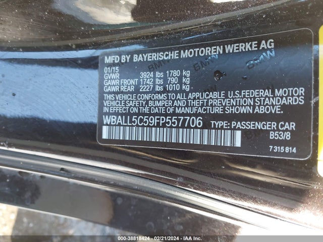 BMW Z4 Sdrive28i 2015 WBALL5C59FP557706 Image 9