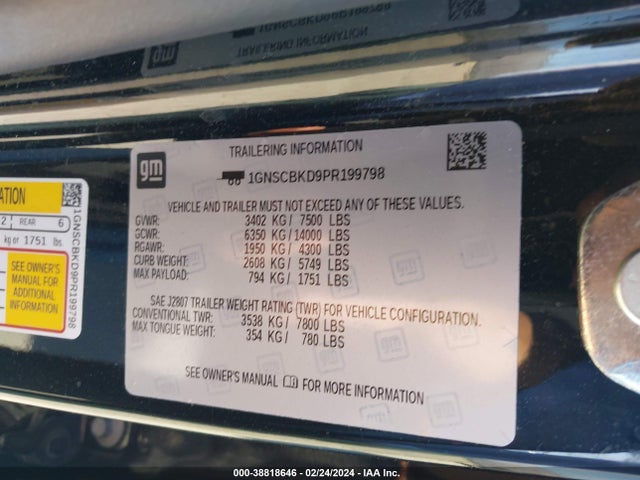 Chevrolet Suburban 2wd Ls 2023 1GNSCBKD9PR199798 Image 9