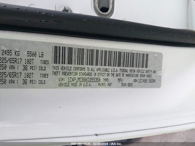 Jeep Cherokee Latitude 4x4 2019 1C4PJMCB8KD355350 Image 9