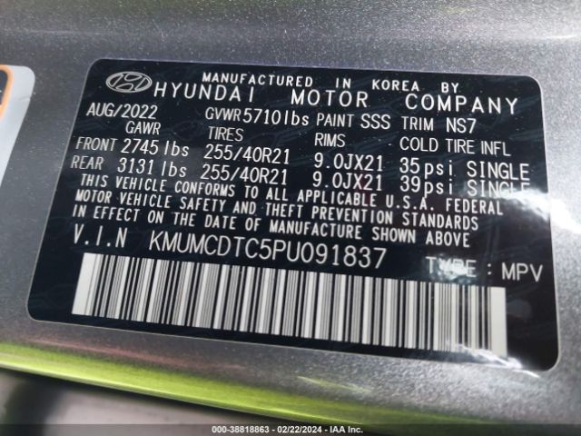 KMUMCDTC5PU091837 Genesis Gv70 3.5t Awd Sport