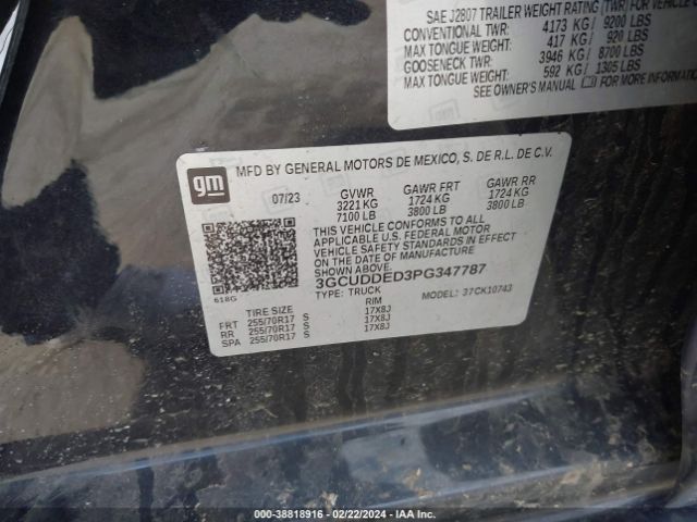 3GCUDDED3PG347787 Chevrolet Silverado 1500