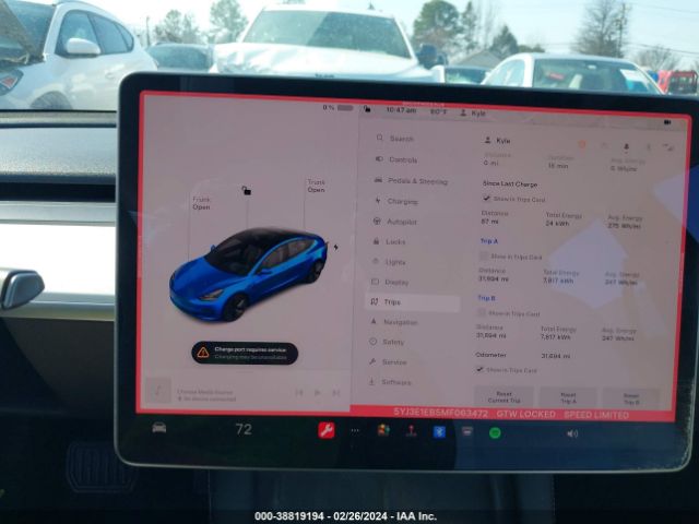 2021 TESLA MODEL 3 5YJ3E1EB5MF063472 Photo 6