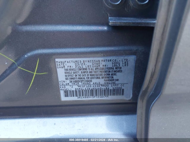 Nissan Sentra Sr Xtronic Cvt 2023 3N1AB8DV3PY258499 Image 9
