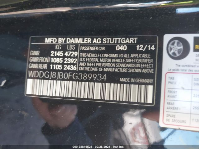 WDDGJ8JB0FG389934 Mercedes-Benz C 350 Sport 4matic