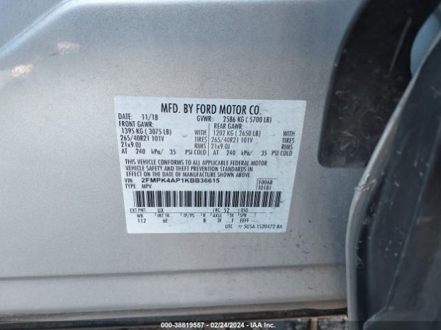 2FMPK4AP1KBB36615 Ford EDGE ST