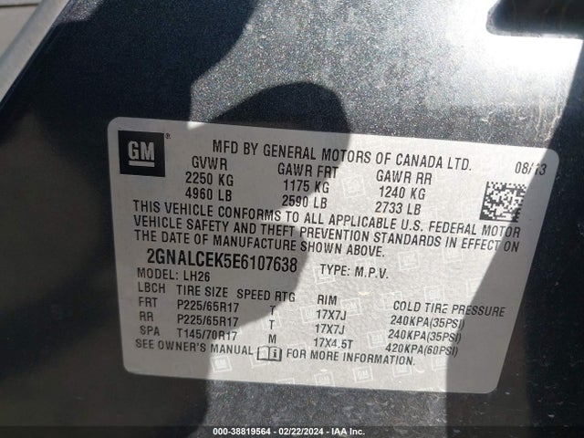 Chevrolet Equinox 2lt 2014 2GNALCEK5E6107638 Image 9
