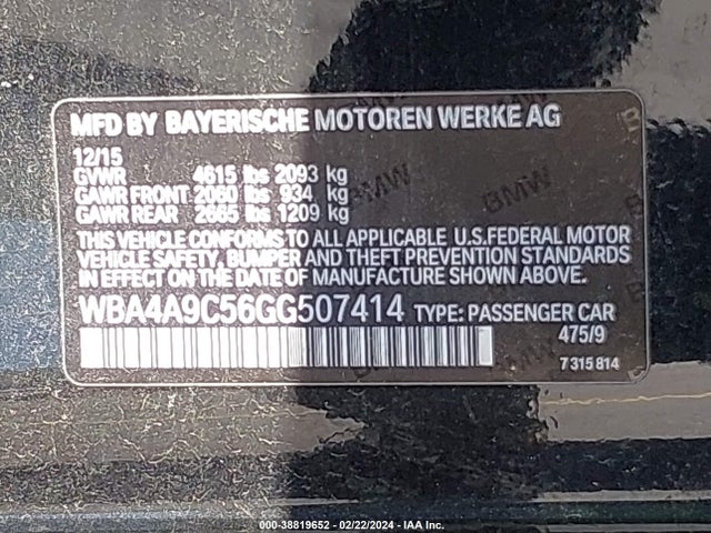 BMW 428i Gran Coupe 2016 WBA4A9C56GG507414 Image 9