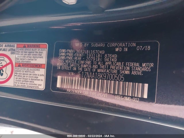 Toyota 86 2019 JF1ZNAA18K9700505 Image 9