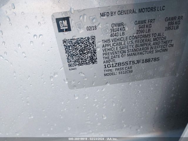 1G1ZB5ST5JF188785 Chevrolet Malibu 1ls