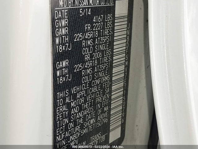 Nissan Juke Nismo Rs 2014 JN8DF5MV7ET150796 Image 9