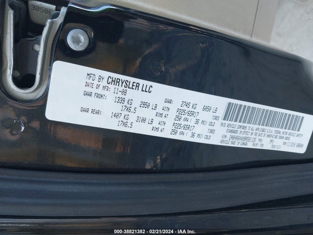 2009 CHRYSLER TOWN & COUNTRY LIMITED VIN: 2A8HR64X09R581126