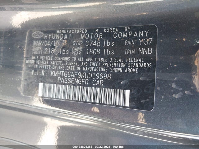 Hyundai Veloster 2.0 2019 KMHTG6AF9KU019698 Image 9