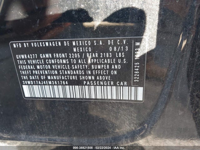 3VWD17AJ4EM361764 Volkswagen Jetta 1.8t Se