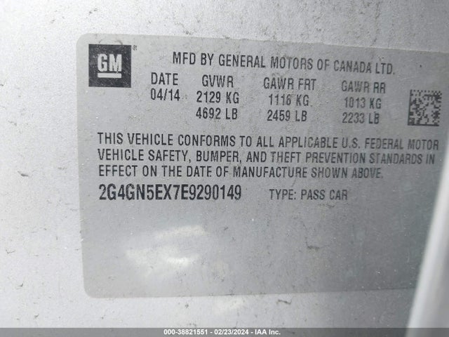 Buick Regal Turbo/e-assist Premium I 2014 2G4GN5EX7E9290149 Image 9