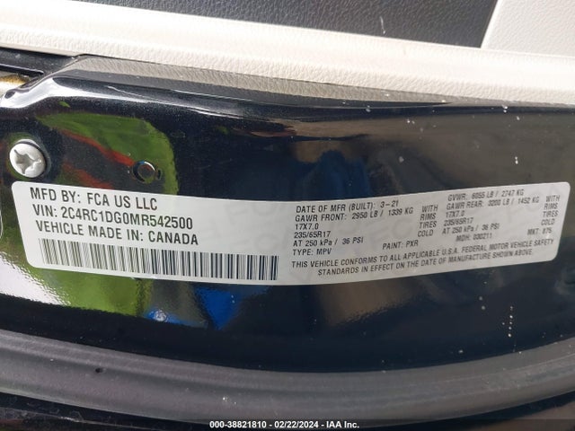 2C4RC1DG0MR542500 Chrysler Voyager Lxi