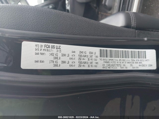 Dodge Durango Sxt 2015 1C4RDJAG2FC795752 Image 9
