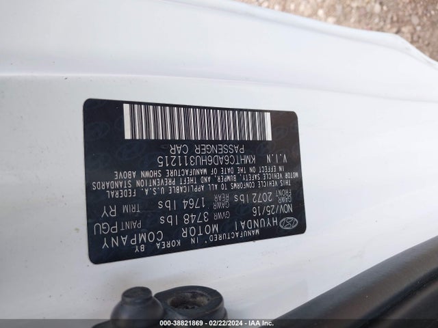 Hyundai Veloster 2017 KMHTC6AD6HU311215 Image 9