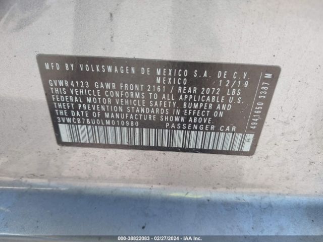 2020 VOLKSWAGEN JETTA 3VWCB7BU0LM010980 Photo 8