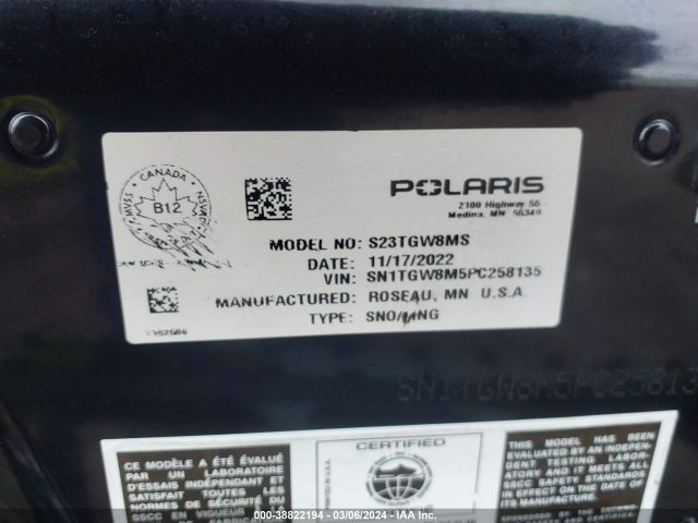 2023 POLARIS PRO-RMK 850 SN1TGW8M5PC258135 Photo 8