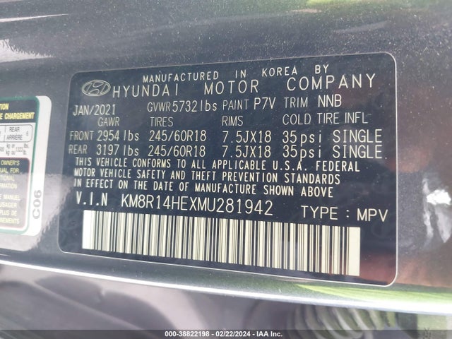 Hyundai Palisade Se 2021 KM8R14HEXMU281942 Image 9