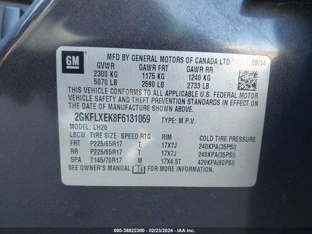 GMC Terrain Slt-1 2015 2GKFLXEK8F6131069 Image 9