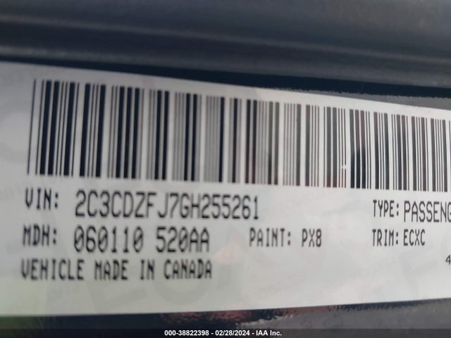 Dodge Challenger R/t Scat Pack 2016 2C3CDZFJ7GH255261 Image 9