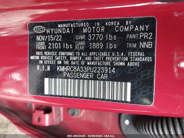 Hyundai Venue Limited 2023 KMHRC8A33PU223914 Image 9