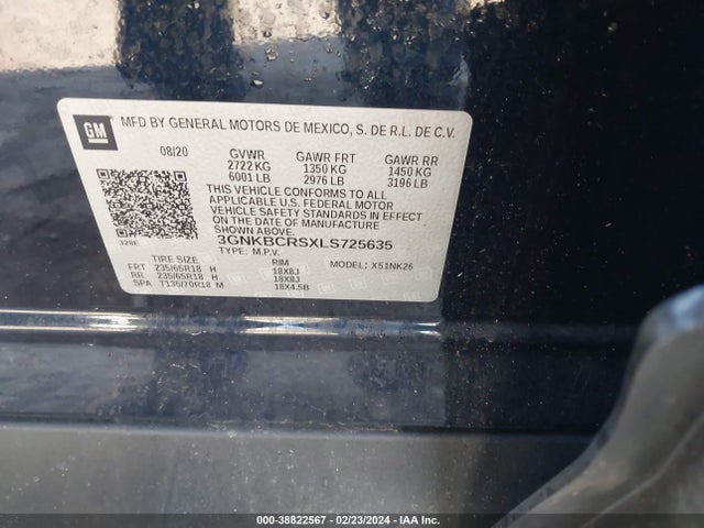 Chevrolet Blazer Fwd 2lt 2020 3GNKBCRSXLS725635 Image 9