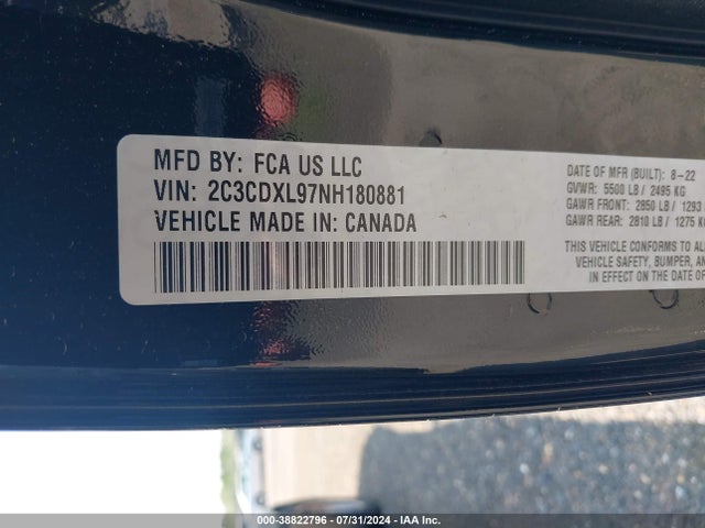 Dodge Charger Srt Jailbreak 2022 2C3CDXL97NH180881 Image 18